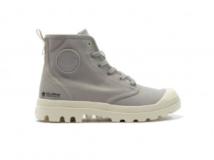 Cizme Palladium Pampa Hi Zip Organic Dama Gri | FO4589732