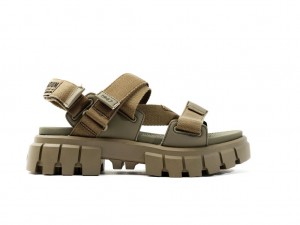 Sandale Palladium Revolt Sandal Mono Dama Verzi | OX5612079