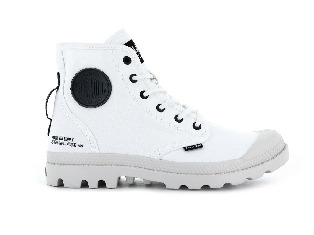 Cizme Palladium Pampa Hi Htg Supply Copii Albi | PU0394172