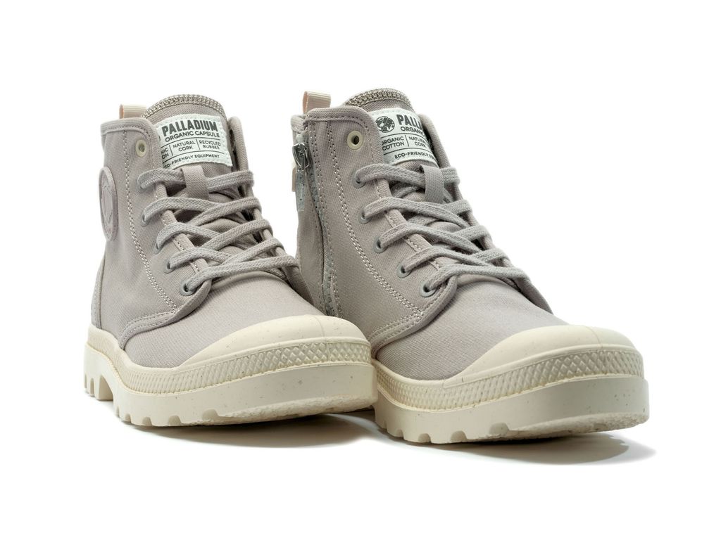 Cizme Palladium Pampa Hi Zip Organic Barbati Gri | AE3869421